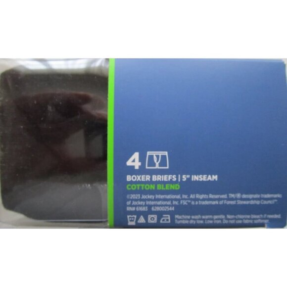 Jockey Mens Boxer Briefs 5 Pack Lightweight Everyday Casual 5" Inseam NEW Large - Picture 6 of 10